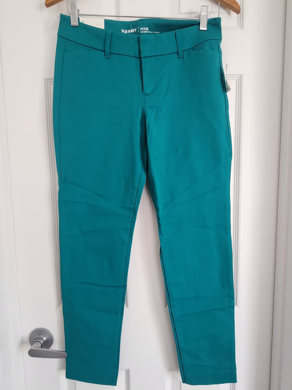 Old Navy Teal Cropped Pixie Jeans